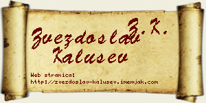 Zvezdoslav Kalušev vizit kartica